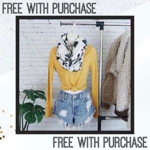 Plain Mustard Yellow Long Sleeve V-Neck T-Shirt